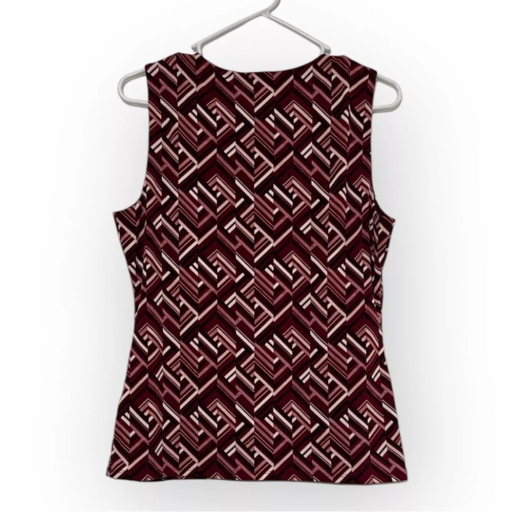 WHBM Geographic Chevron Print Sleeveless Blouse - Size XS - NWT! - Picture 7 of 8